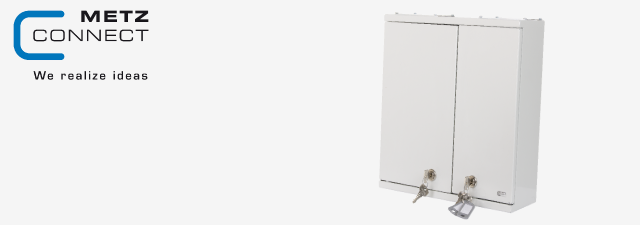 OpDAT Wall mounted distributor S 24xLC-D APC, OS2 - METZ Connect 