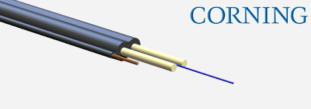 کابل فیبر نوری دراپ سینگل تیوب بدون ژله Corning - ROC™ Drop Toneable