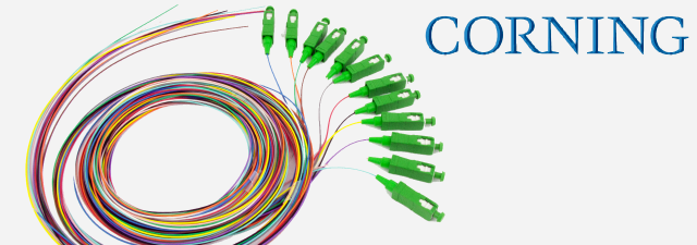 Fiber Optic Jumper, 12 F, Pigtail to SC, Fan-Out Cable, Riser, 2.0 mm legs - Corning