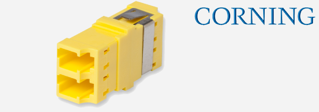 آداپتور فیبر نوری کورنینگ CORNING - (OM4+/OM4/OM3/​OM2/OM1/OS2), Keyed, LC Duplex