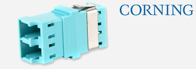F.O Adapter, LC Duplex, Keyed, (OM4+/OM4/OM3/​OM2/OM1/OS2), turquoise - CORNING