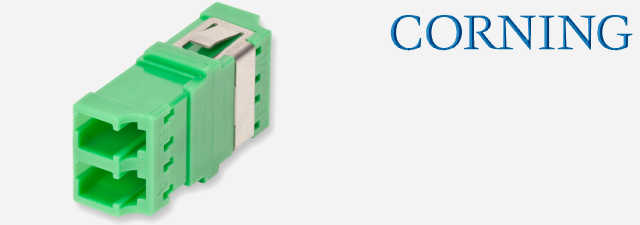 اداپتور فیبر نوری مالتی مد و سینگل مد رنگ سبز CORNING - Non Keyed/Non Keyed - LC duplex
