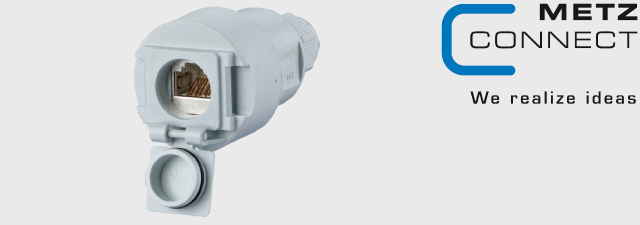 کوپلر صنعتی شبکه E-DAT Industry IP67, Cat.6A 